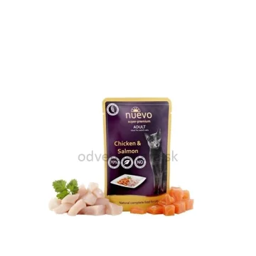 NUEVO Cat Adult Chicken & Salmon - kapsičky 16 x 85 g NUEVO - 1